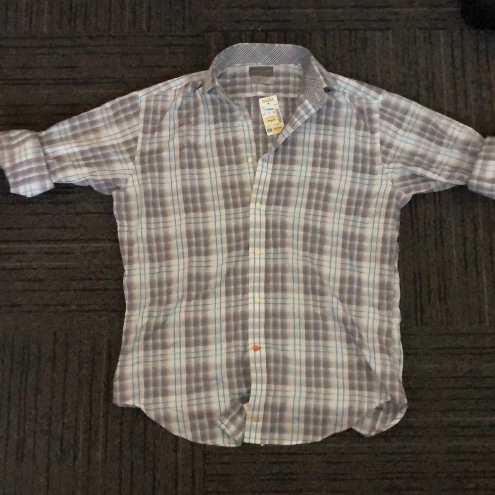 Thomas Dean long-sleeve button up shirt
